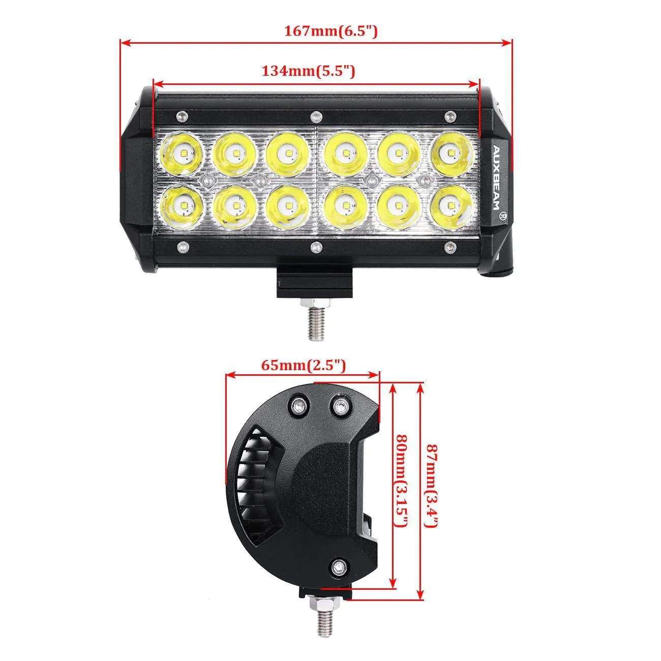 6.5 inch Classic-SM Series Dual Row LED Light Bar 6000K White Spot/Flood - Image 7
