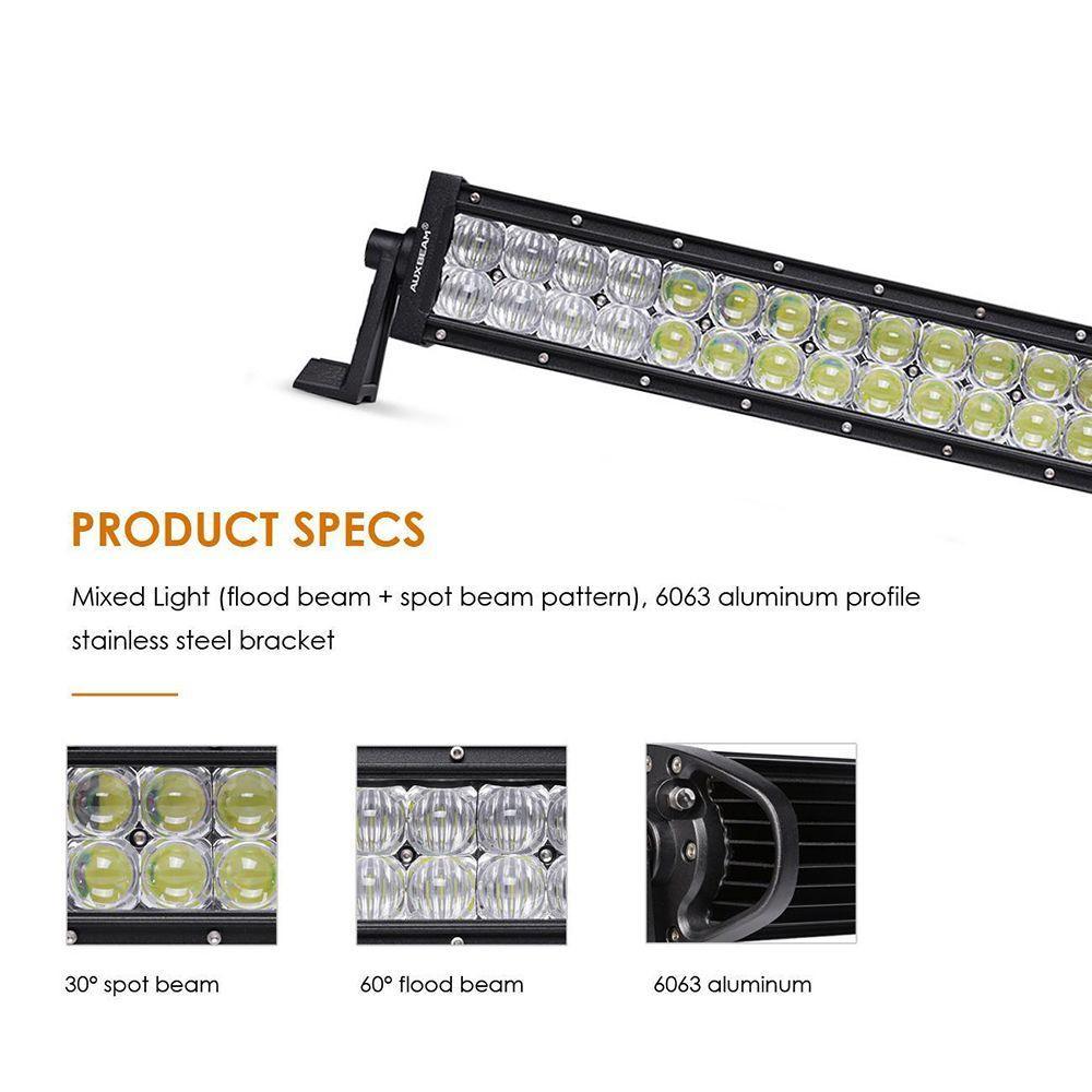 42 inch 5D Series Straight/Curved Combo Beam Double Row LED Light Bar for SUV ATV UTV Trucks Pickup Boat - Image 5