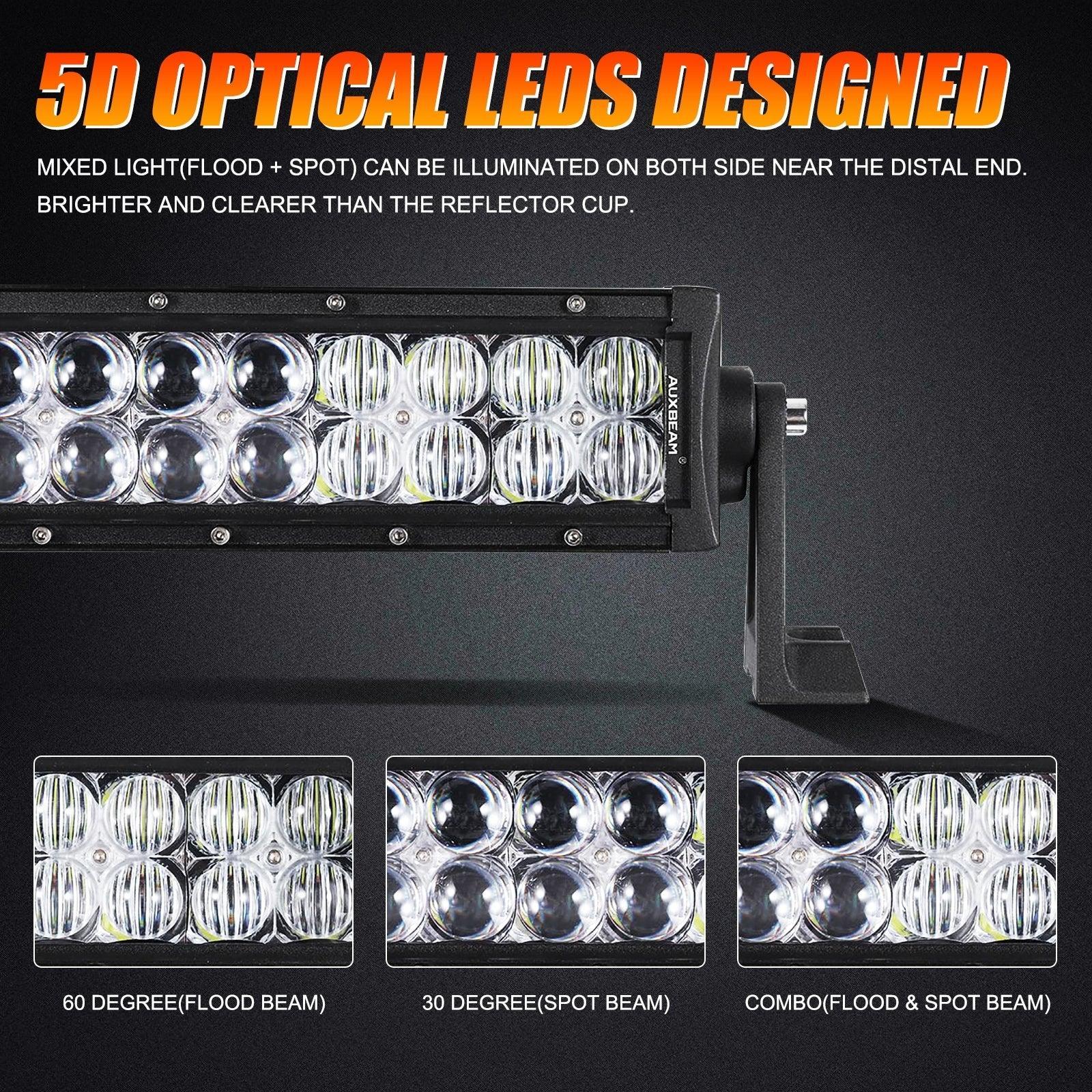 50 inch 5D Series Straight/Curved Combo Beam Double Row LED Light Bar for SUV ATV UTV Trucks Pickup Boat - Image 3