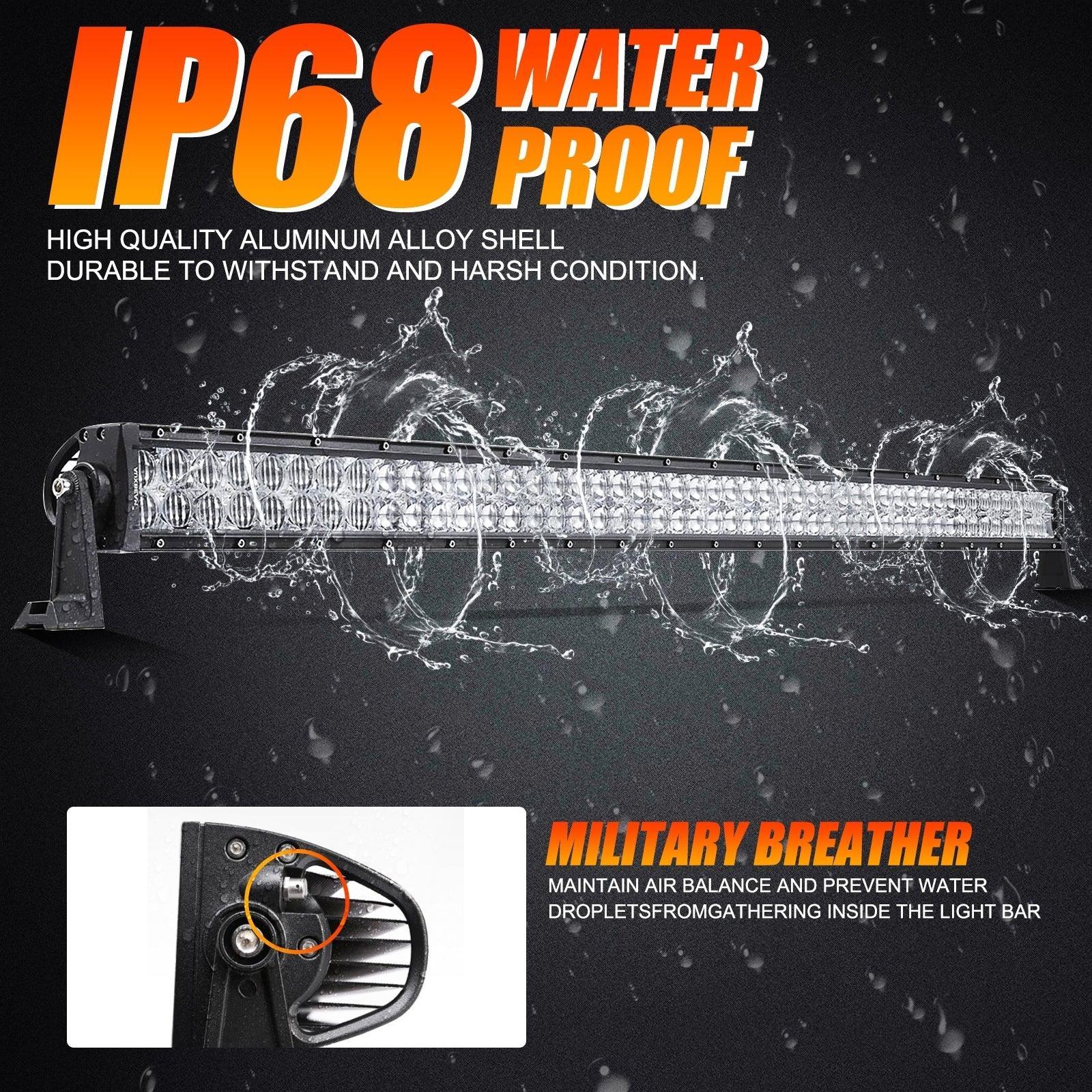 50 inch 5D Series Straight/Curved Combo Beam Double Row LED Light Bar for SUV ATV UTV Trucks Pickup Boat - Image 8