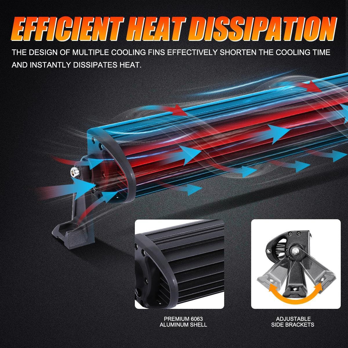 50 inch 5D Series Straight/Curved Combo Beam Double Row LED Light Bar for SUV ATV UTV Trucks Pickup Boat - Image 9