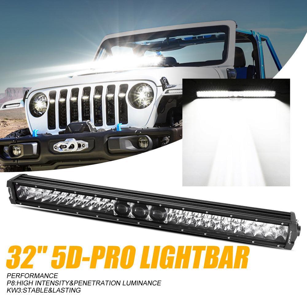 NEW 5D-PRO Series Spot Led Light Bars with DT Wiring Harness Kit For JEEP - Image 17