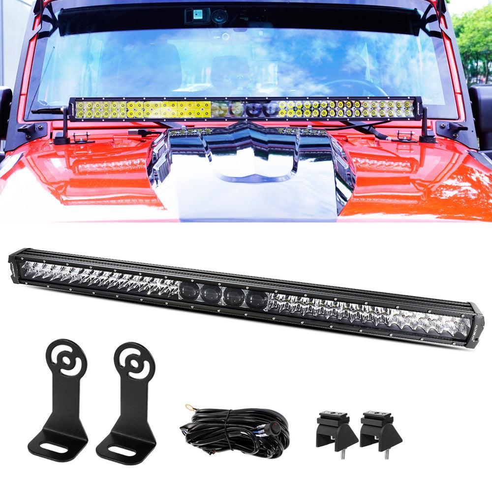 NEW 5D-PRO Series Spot Led Light Bars with DT Wiring Harness Kit For JEEP - Image 20