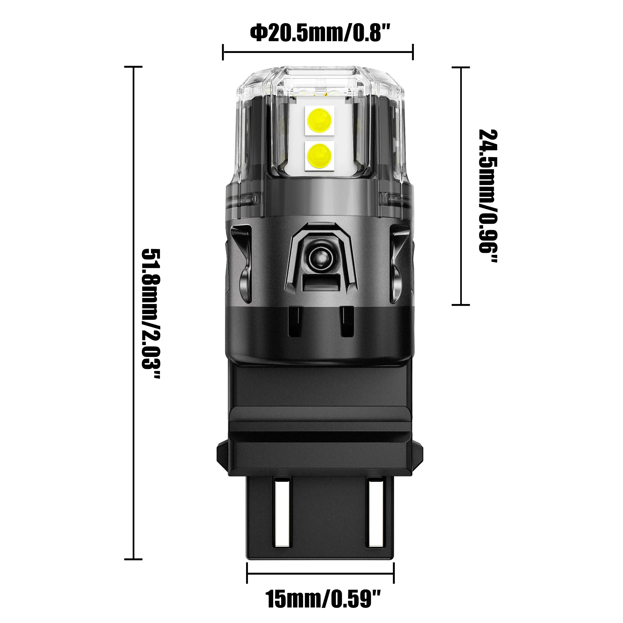 🆕T25 3157 3156 LED Backup Reverse/Turn Signal/Brake Tail Light Bulbs 13W 500% High Brightness CAN-Bus Error Free 6500K White B52 Series | 2 Bulbs - Image 5