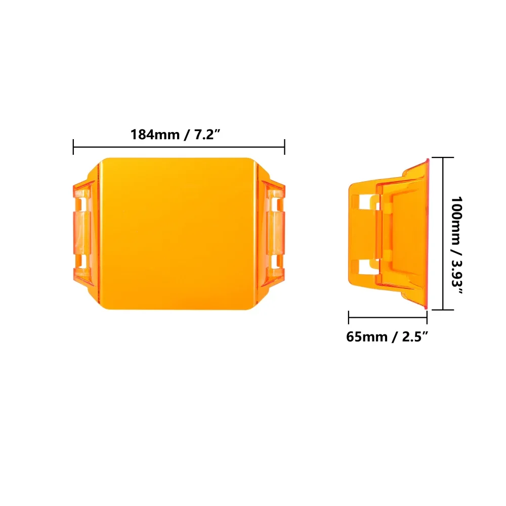 V-MAX Series 4/5/7 Inch LED Pod Lights Dark Amber Cover Light Shield Cover - Image 11