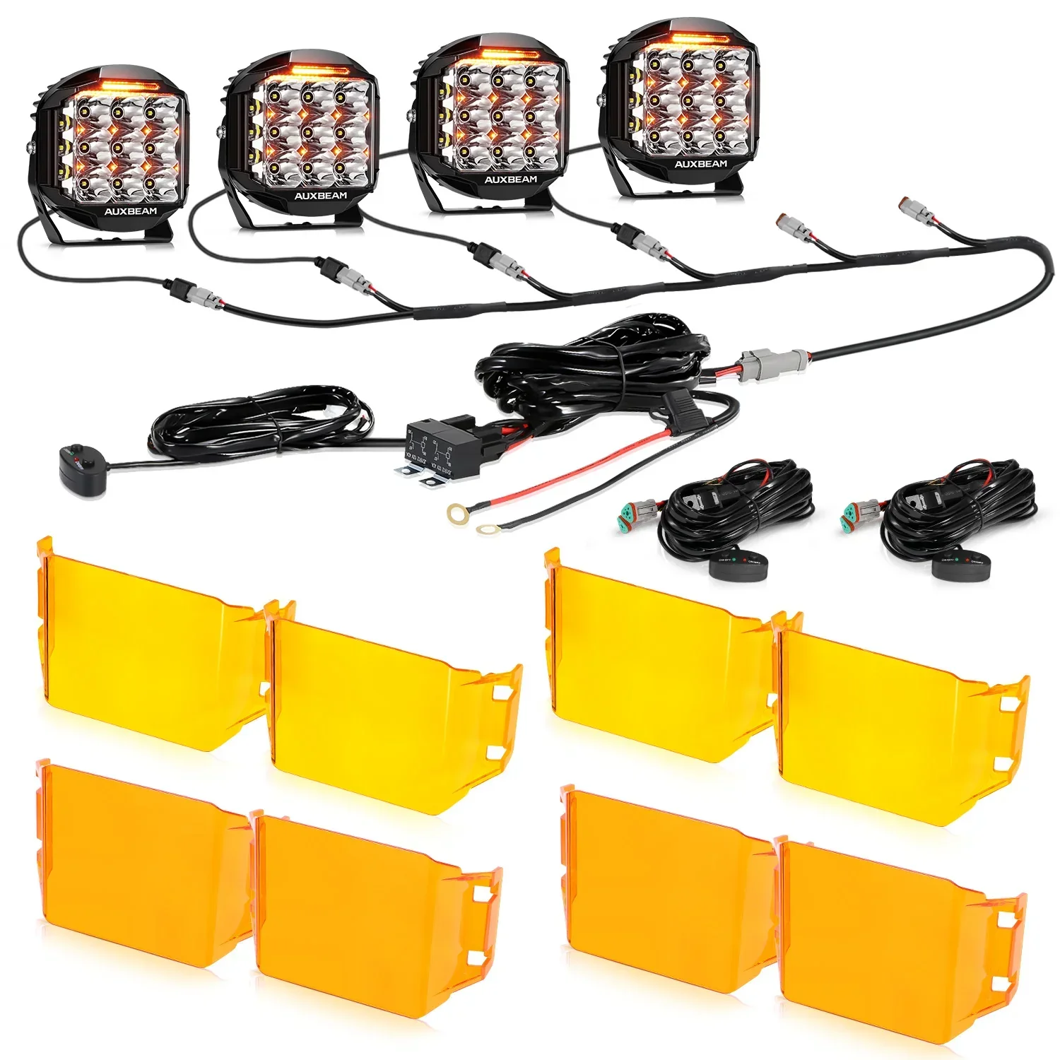 V-MAX Series | 7 Inch 228W 26100LM Spot Beam Side Shooter LED Round Driving Lights with Amber DRL&Backlight - Image 14