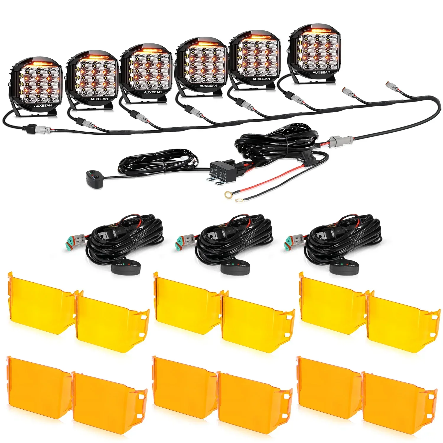 V-MAX Series | 7 Inch 228W 26100LM Spot Beam Side Shooter LED Round Driving Lights with Amber DRL&Backlight - Image 15