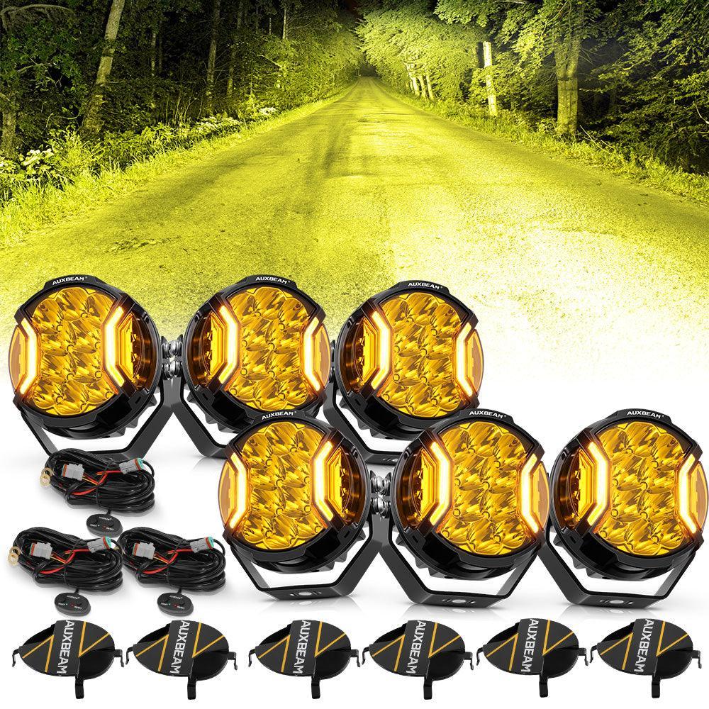 V-ULTRA Series | 5 Inch 172W LED Side Shooter Amber Pod Lights with Amber DRL - Image 18