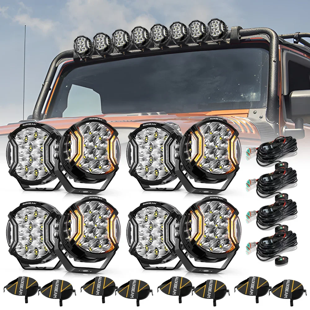 V-ULTRA Series | 5 Inch 172W LED Side Shooter White Pod Lights with Amber DRL - Image 17