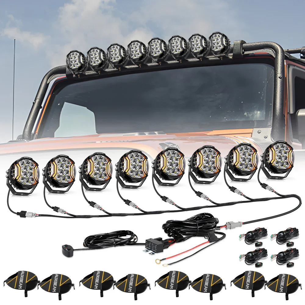 V-ULTRA Series | 5 Inch 172W LED Side Shooter White Pod Lights with Amber DRL - Image 18