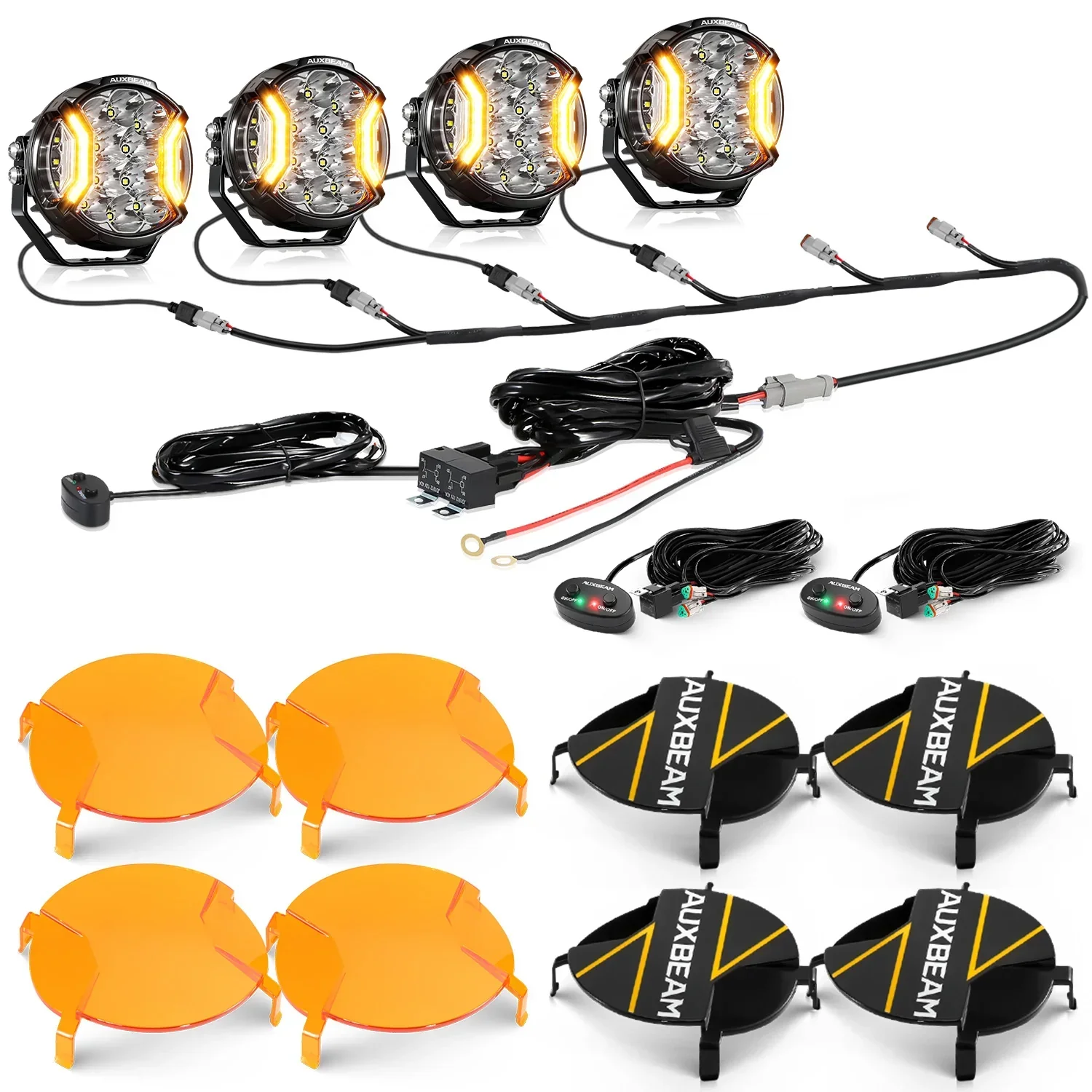 V-ULTRA Series | 5 Inch 172W LED Side Shooter White Pod Lights with Amber DRL - Image 21