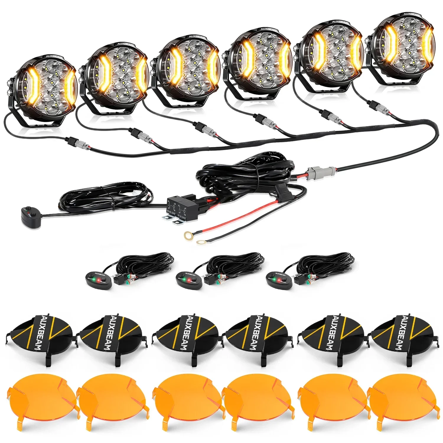 V-ULTRA Series | 5 Inch 172W LED Side Shooter White Pod Lights with Amber DRL - Image 22
