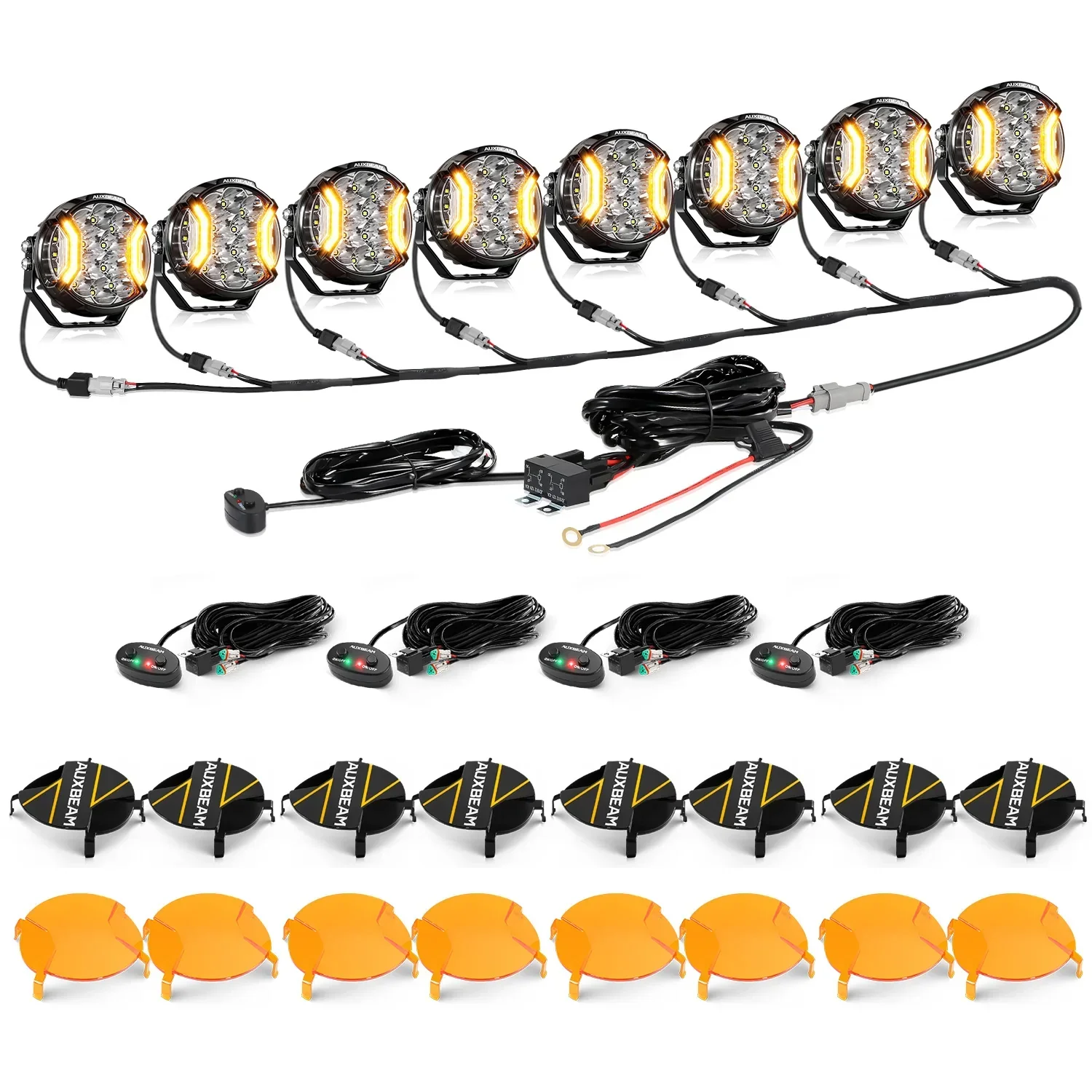 V-ULTRA Series | 5 Inch 172W LED Side Shooter White Pod Lights with Amber DRL - Image 23