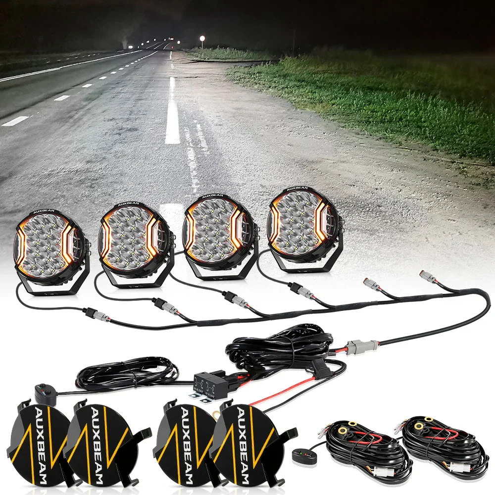 V-ULTRA Series | 7 Inch 226W LED Side Shooter White Pod Lights with Amber DRL - Image 11