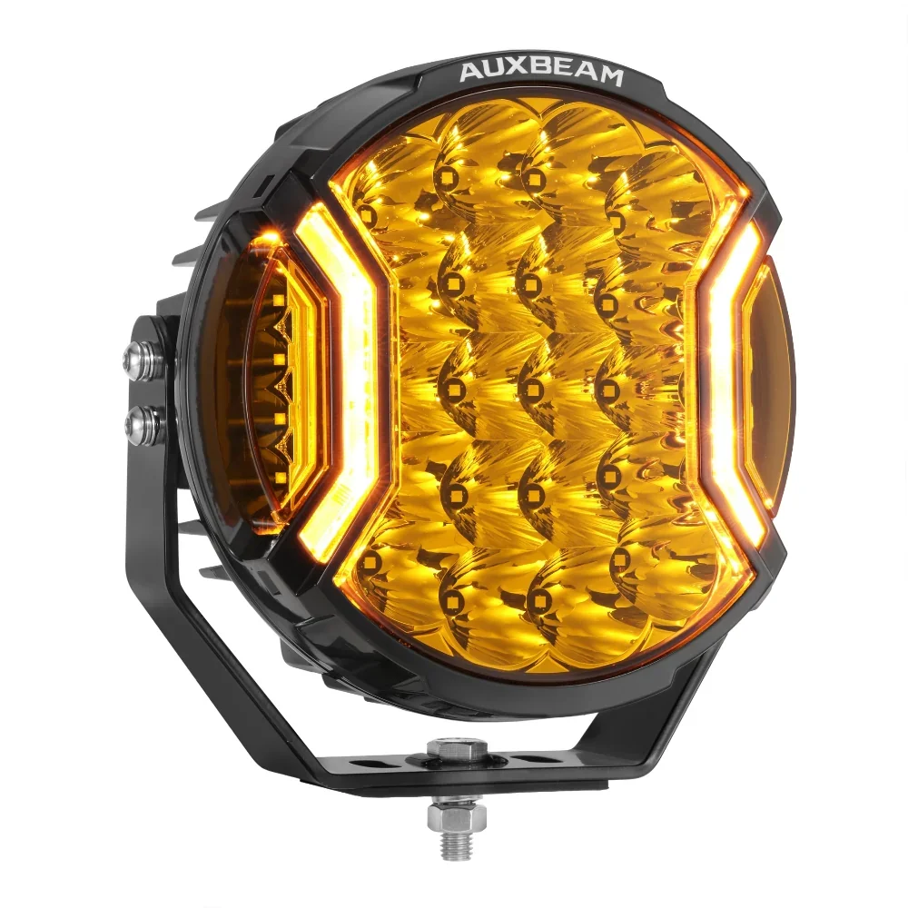 V-ULTRA Series | 9 Inch 300W LED Side Shooter Amber Driving Lights with Amber DRL - Image 8