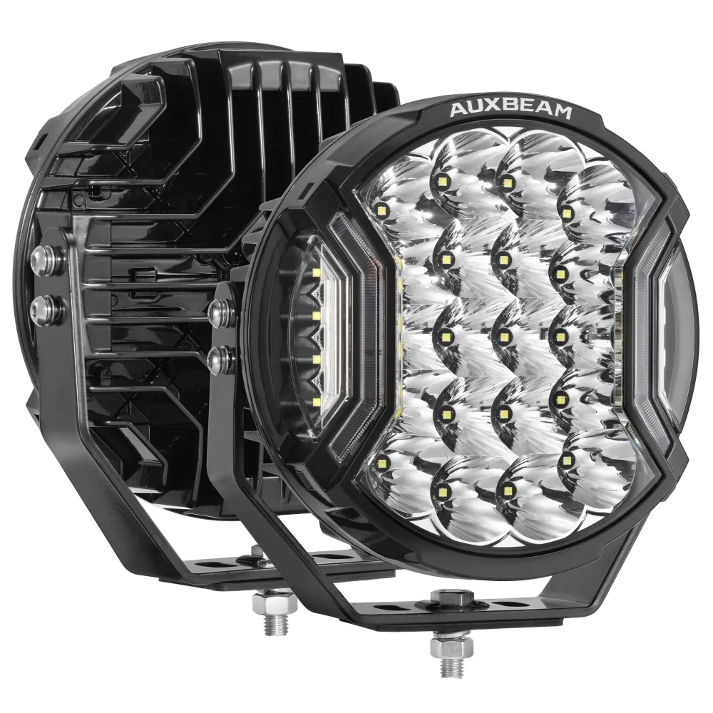 V-ULTRA Series | 9 Inch 300W LED Side Shooter White Driving Lights with Amber DRL