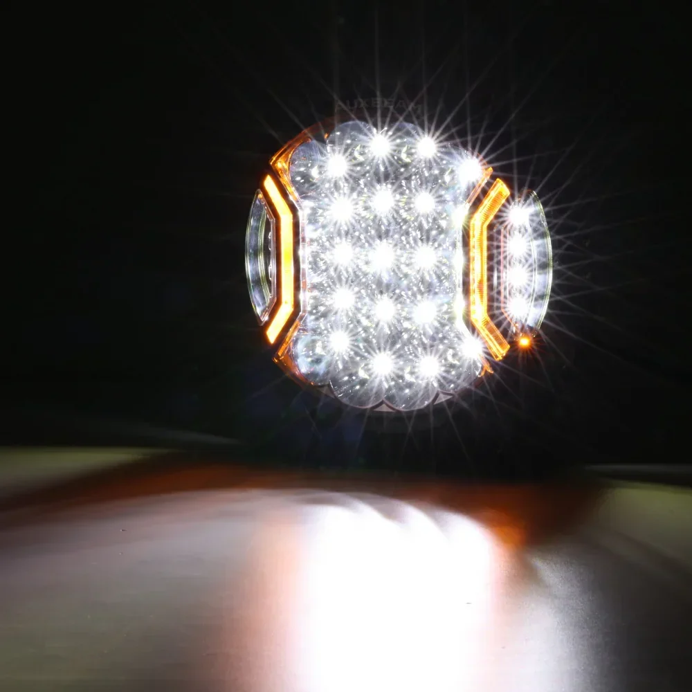 V-ULTRA Series | 9 Inch 300W LED Side Shooter White Driving Lights with Amber DRL - Image 2