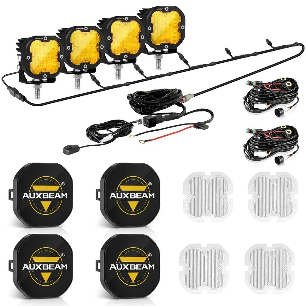 XP-ULTRA Series 3 Inch 80W Flood Beam LED Pods Amber&White Offroad Lights - Image 12