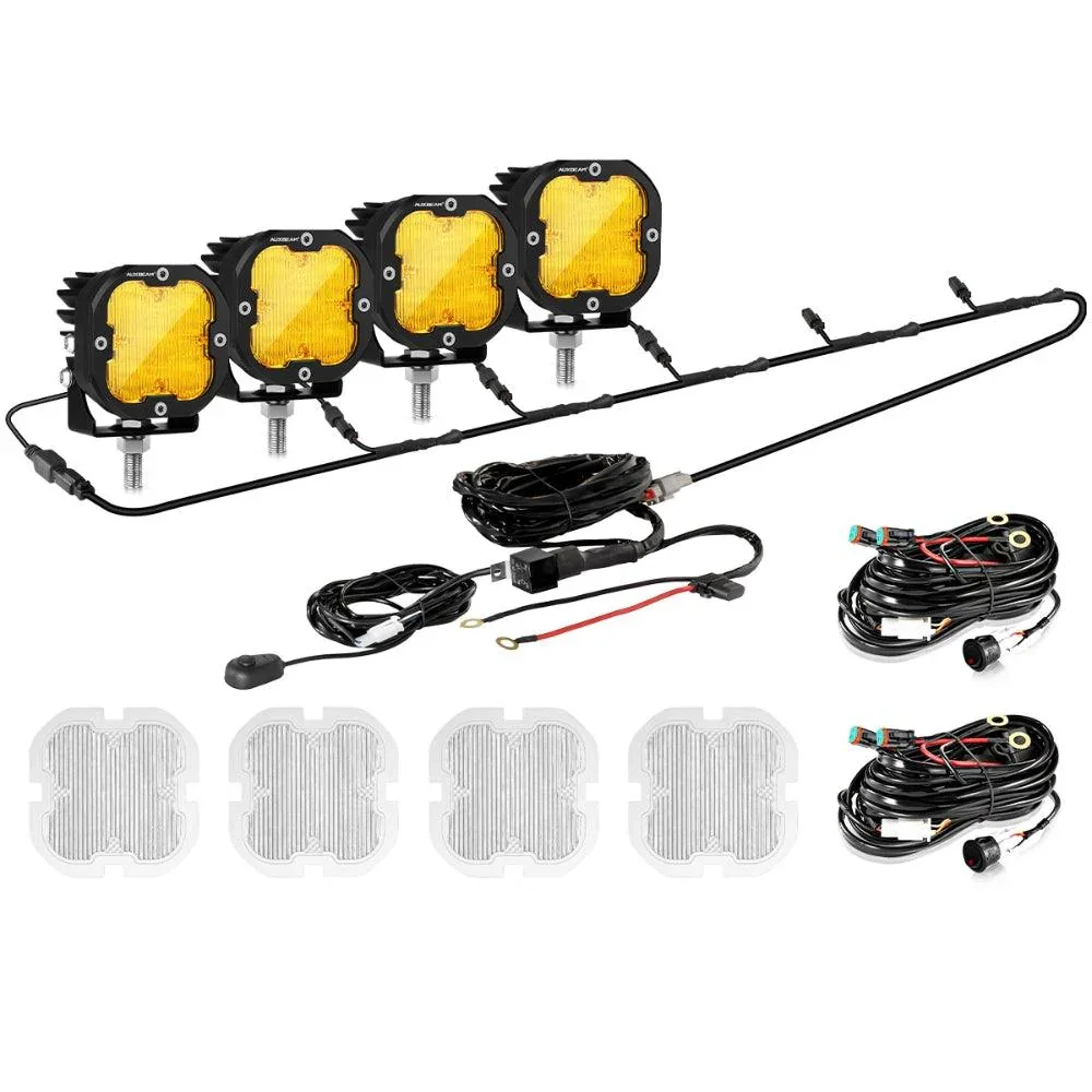 XP-ULTRA Series 3 Inch 80W Flood Beam LED Pods Amber&White Offroad Lights - Image 14