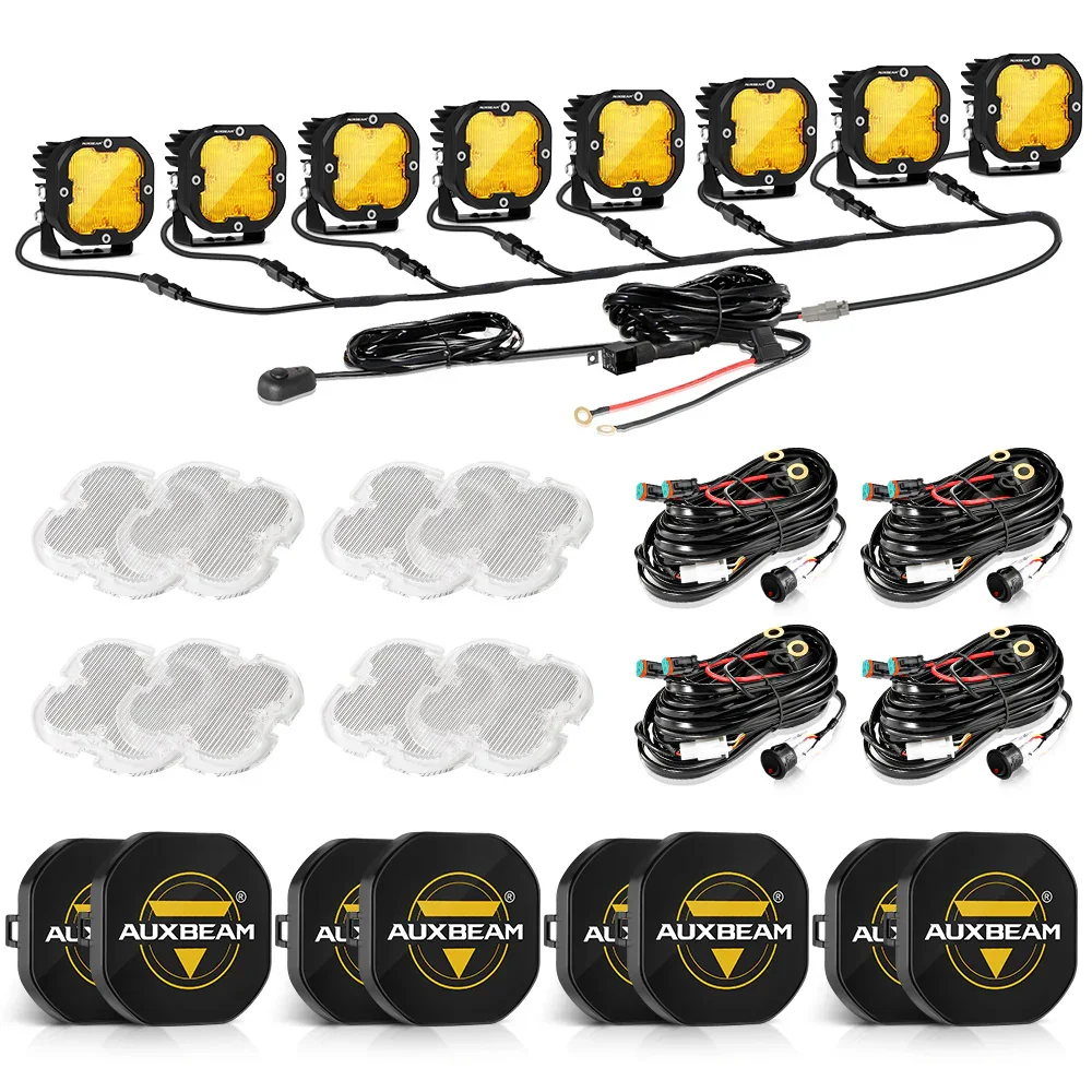 XP-ULTRA Series 3 Inch 80W Flood Beam LED Pods Amber&White Offroad Lights - Image 16