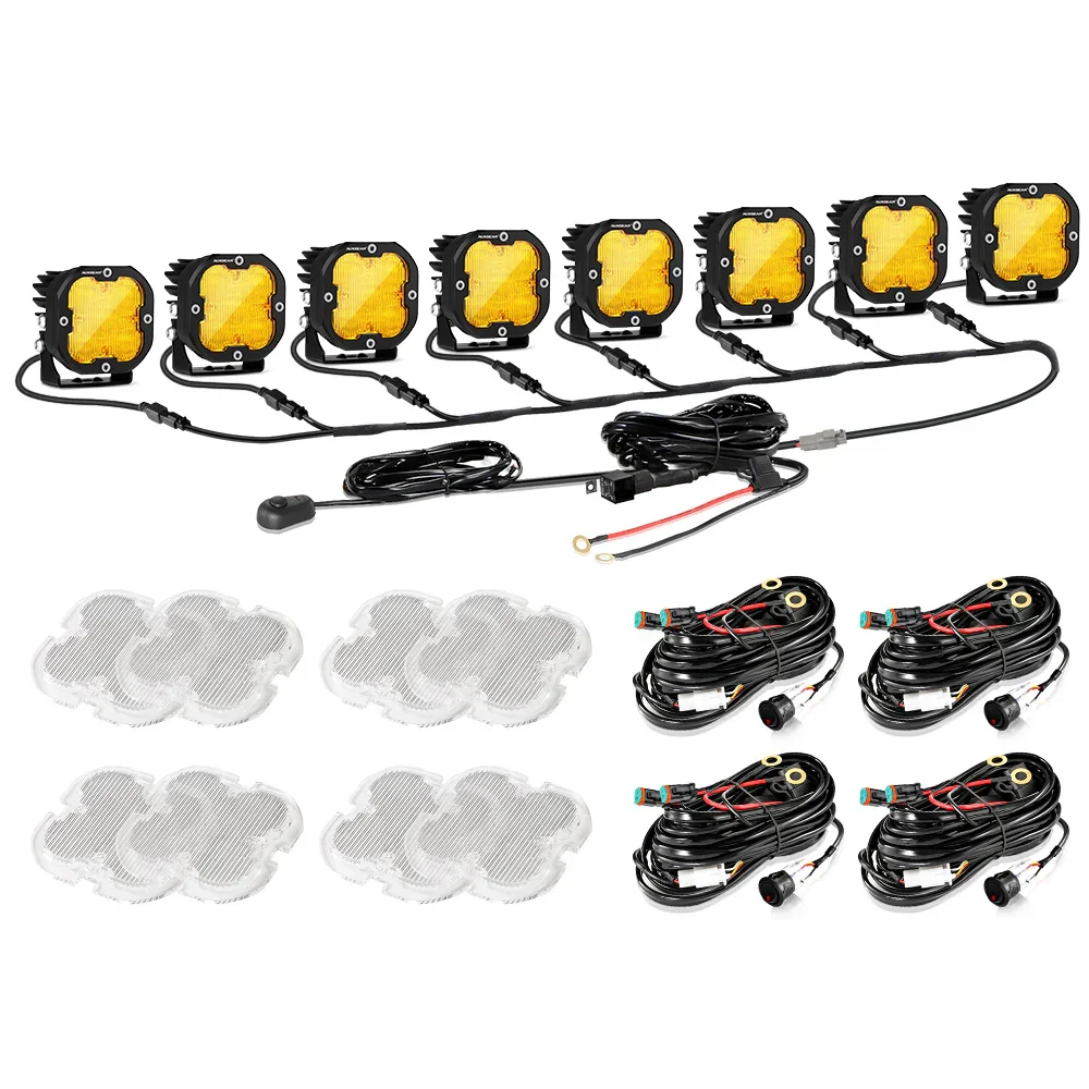 XP-ULTRA Series 3 Inch 80W Flood Beam LED Pods Amber&White Offroad Lights - Image 17