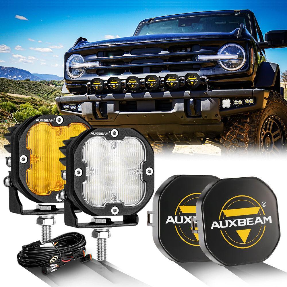 XP-ULTRA Series 3 Inch 80W Flood Beam LED Pods Amber&White Offroad Lights - Image 9