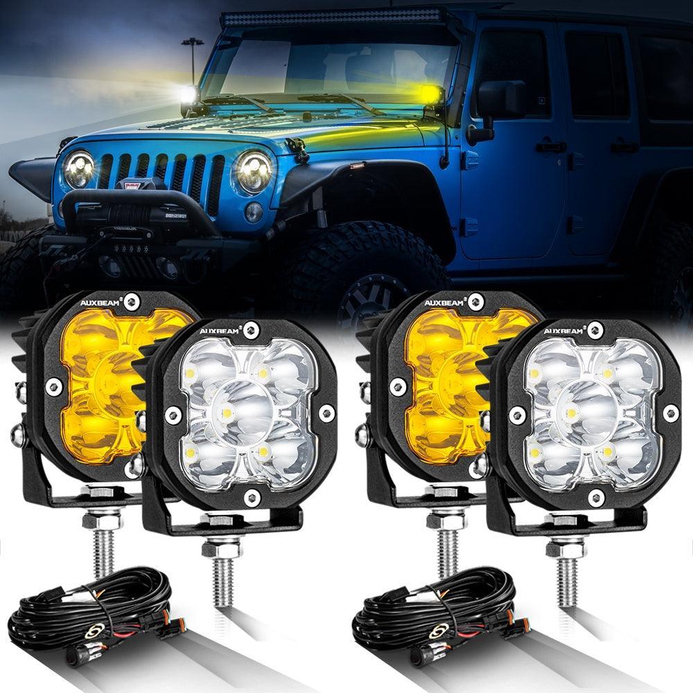 XP-ULTRA Series 3 Inch 80W Spot Beam LED Pods Amber&White Offroad Lights - Image 10