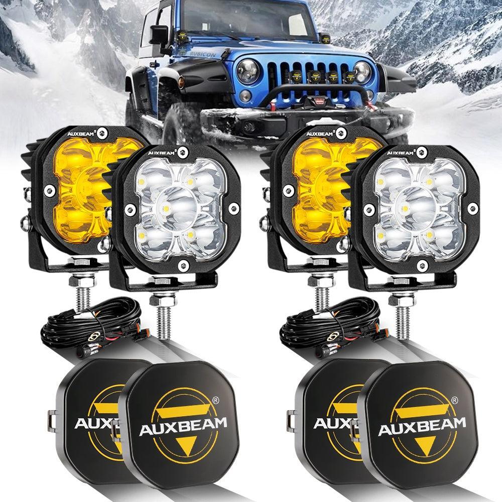 XP-ULTRA Series 3 Inch 80W Spot Beam LED Pods Amber&White Offroad Lights - Image 11