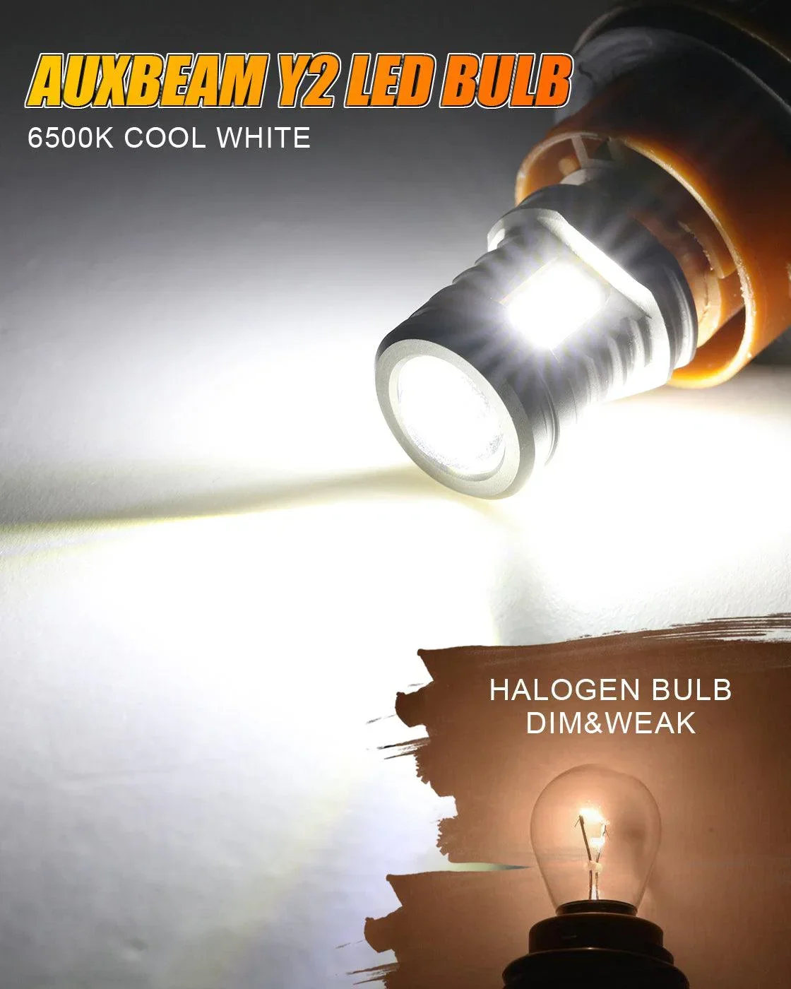 (2pcs/set) 1157/BAY15D Y2 Series 3-Sides Cool White LED Brake/Turn Single/Back-up/Side Maker/DRL - Image 2