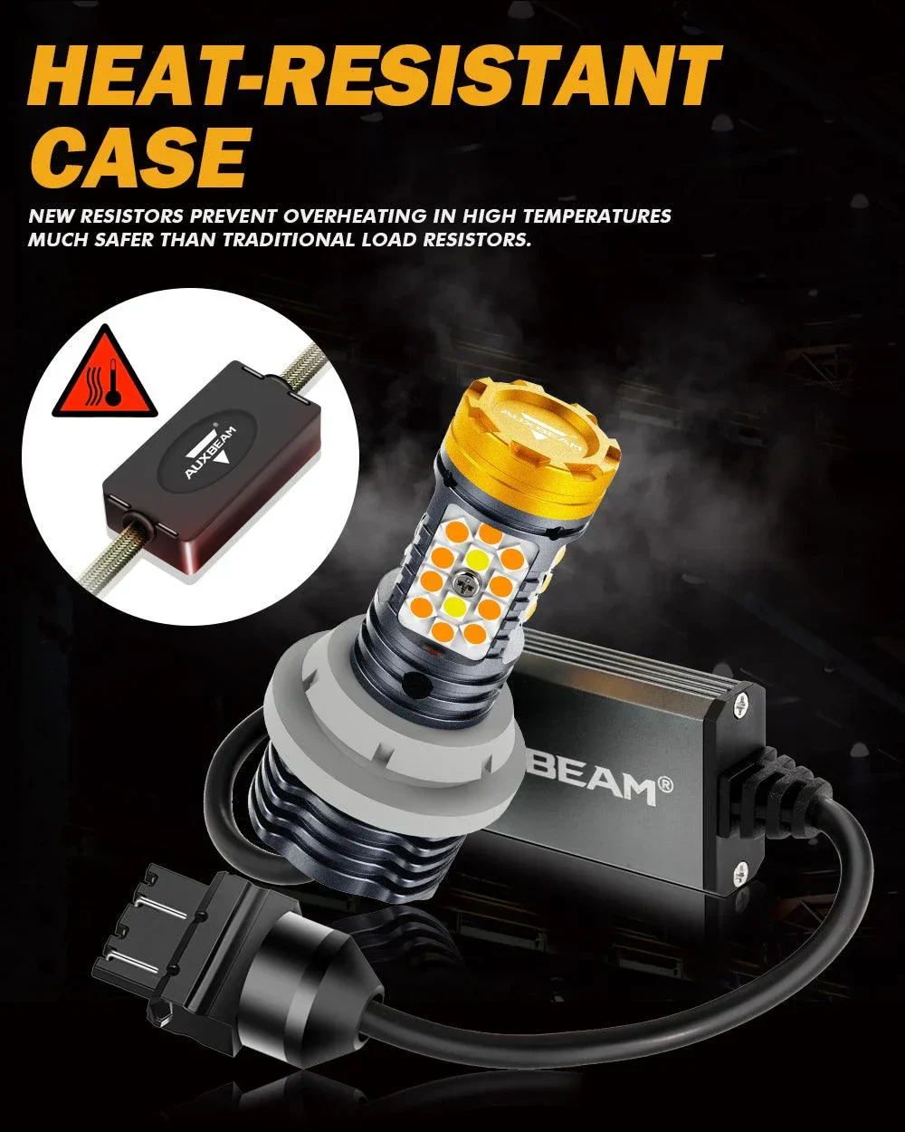 🆕T25 3157 3156 LED Front Turn Signal & DRL Light Bulbs 800% High Brightness CAN-Bus Error Free Dual Color Switchback White & Amber B31 Series | 2 Bulbs - Image 7