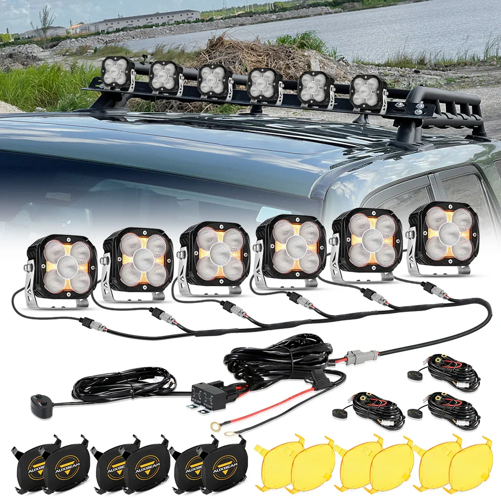 XP-ULTRA Series 4.5 Inch LED Pod Lights Off Road Lights with Amber DRL - Image 19