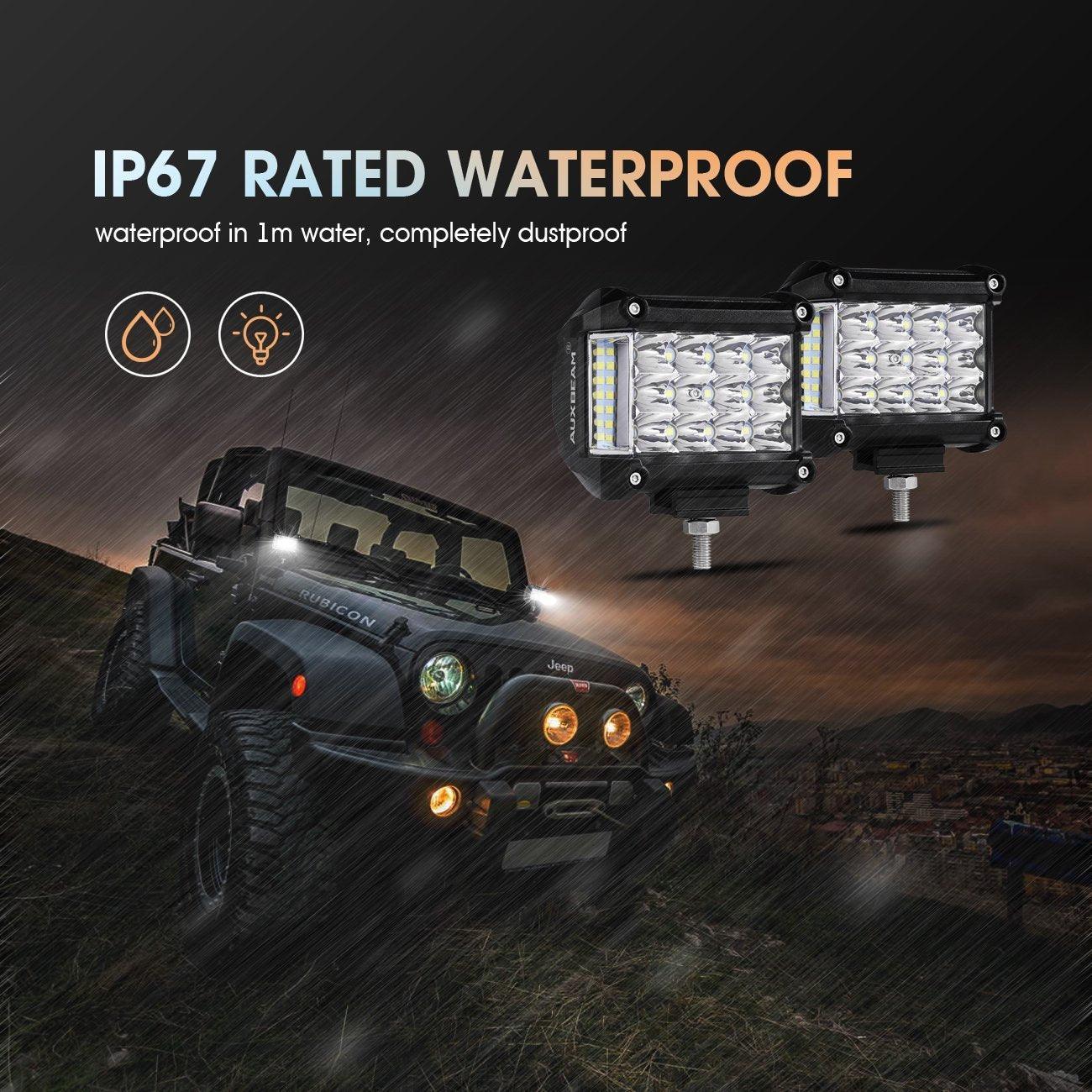 (2pcs/set) 4" 36W Side Shooter Pods Combo Beam for SUV ATV UTV Trucks Pickup Boat - Image 10