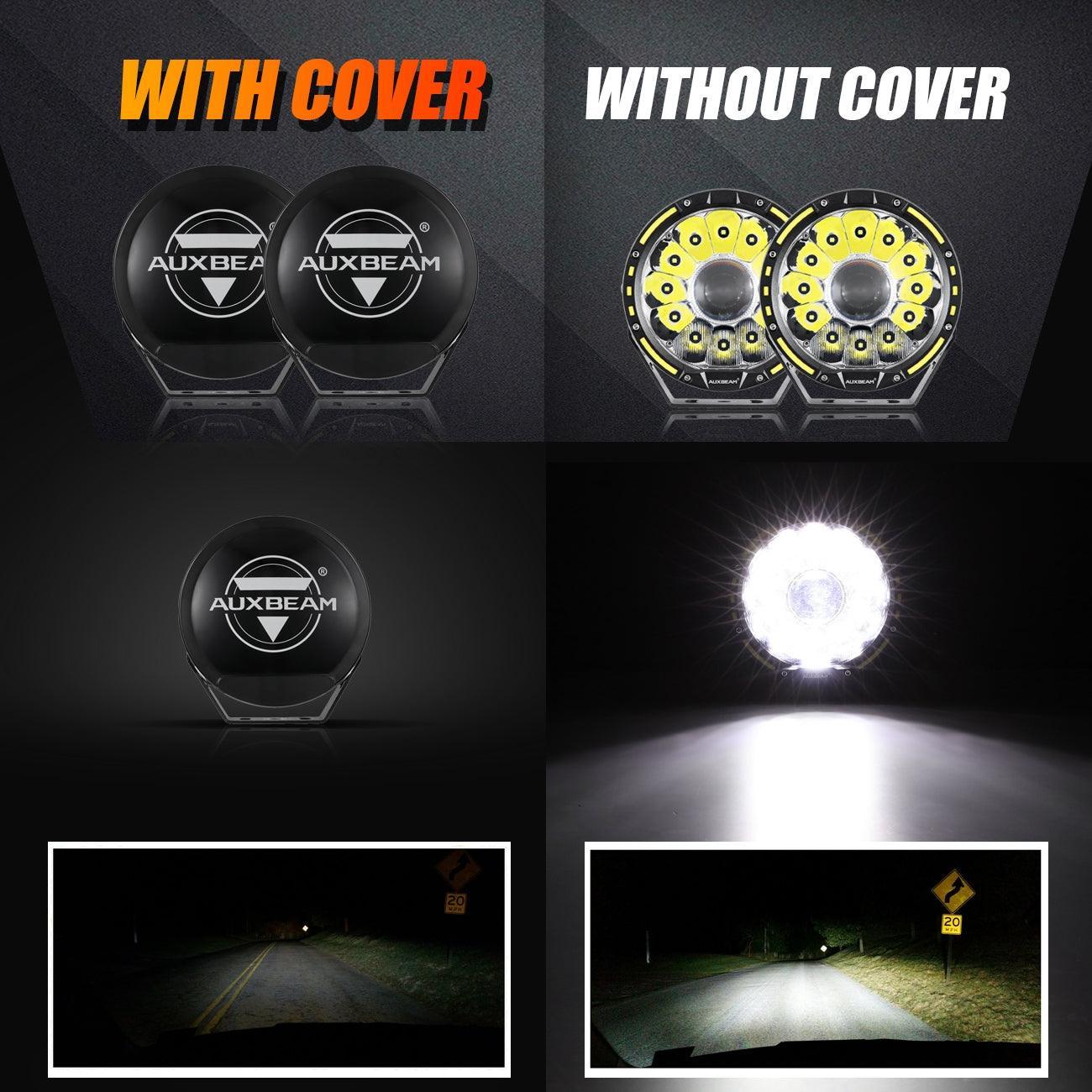 (2pcs/set) 7 Inch 230W 33332LM 360-PRO Series Custom Lens Offroad LED Driving Lights+Amber/Black Covers(Optional) for JEEP WRANGLER JL JK TJ - Image 9