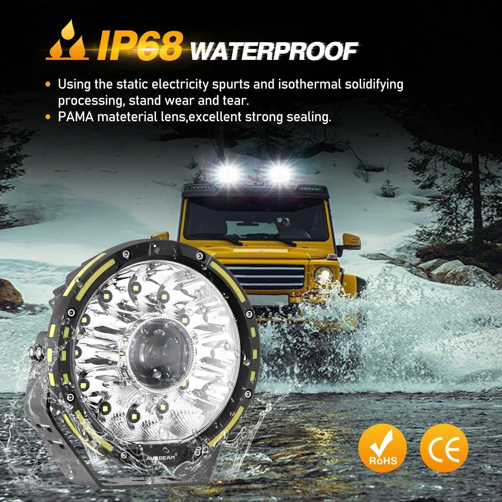 360-PRO Series | 7 Inch 230W 33332LM Custom Lens Offroad LED Driving Lights - Image 14