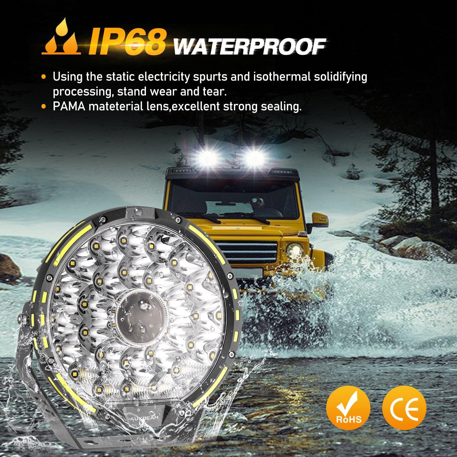 (2pcs/set) 9 INCH 270W 37776LM 360-PRO Series Custom Lens Offroad LED Driving Lights+Amber/Black Covers(Optional) for JEEP WRANGLER JL JK TJ - Image 16