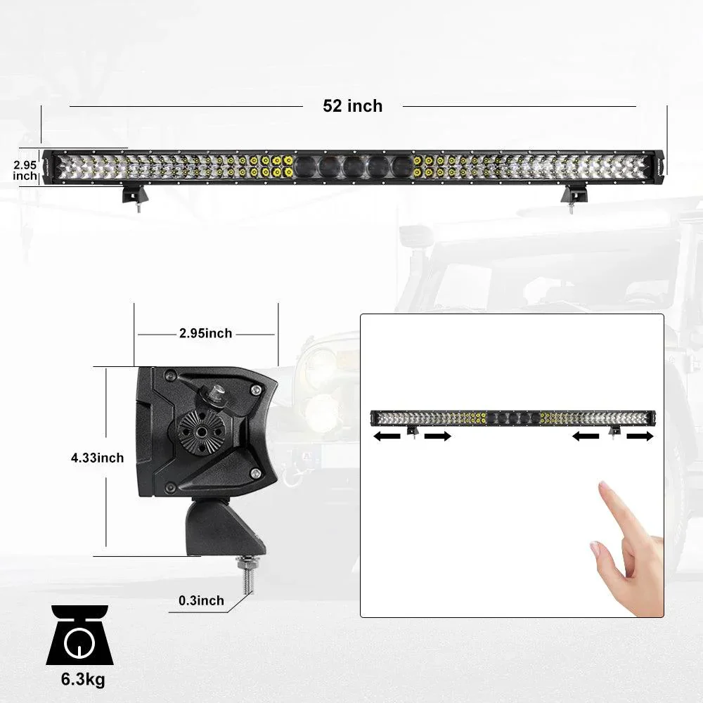 NEW 52 Inch 5D-PRO Series 55000LM Spot Beam Off Road Led Light Bar - Image 11