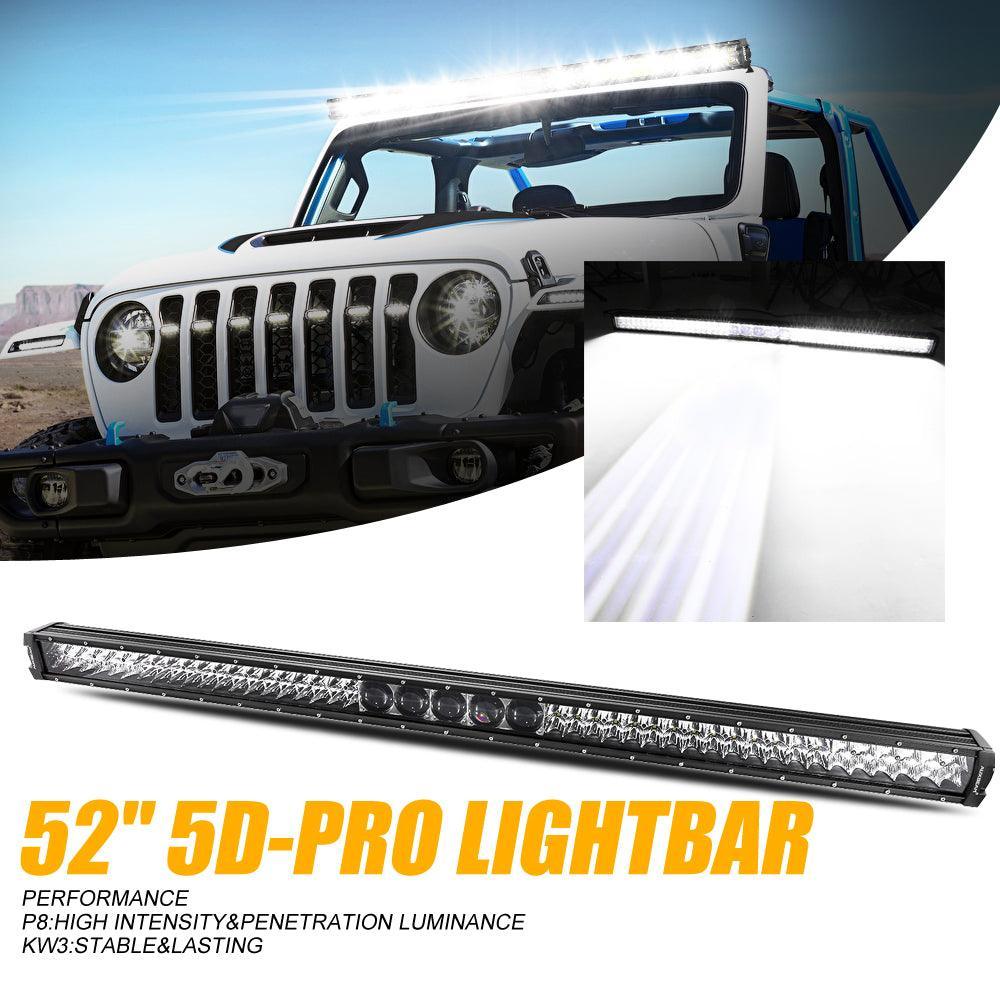 NEW 52 Inch 5D-PRO Series 55000LM Spot Beam Off Road Led Light Bar - Image 15