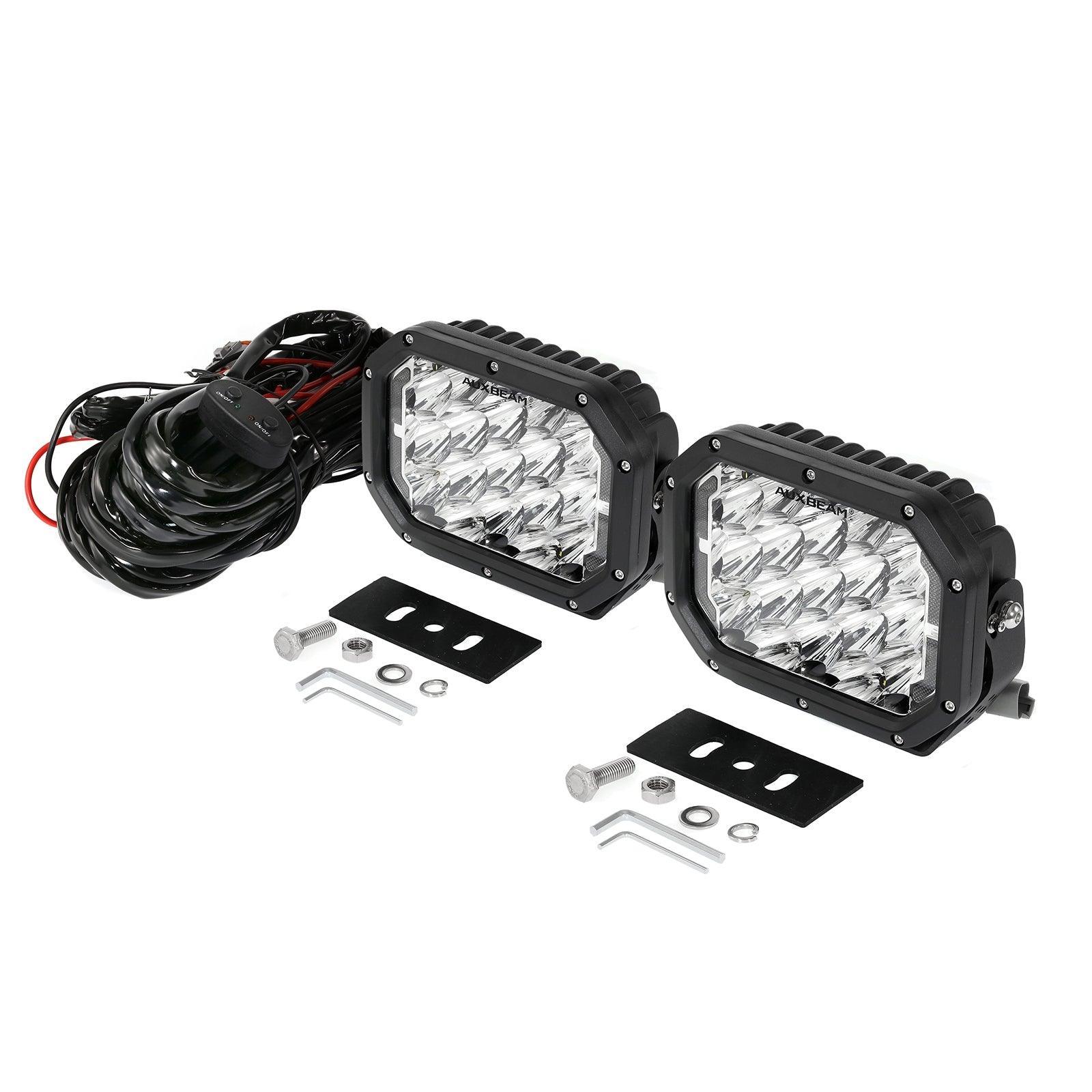 7x5 Inch Rectangle LED Pods White Spot Driving Lights with DRL FOR ATV UTV SIDE BY SIDE 4X4 - Image 13