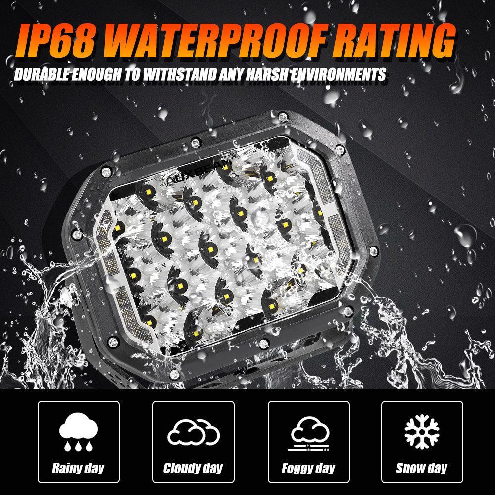 7x5 Inch Rectangle LED Pods White Spot Driving Lights with DRL FOR ATV UTV SIDE BY SIDE 4X4 - Image 7