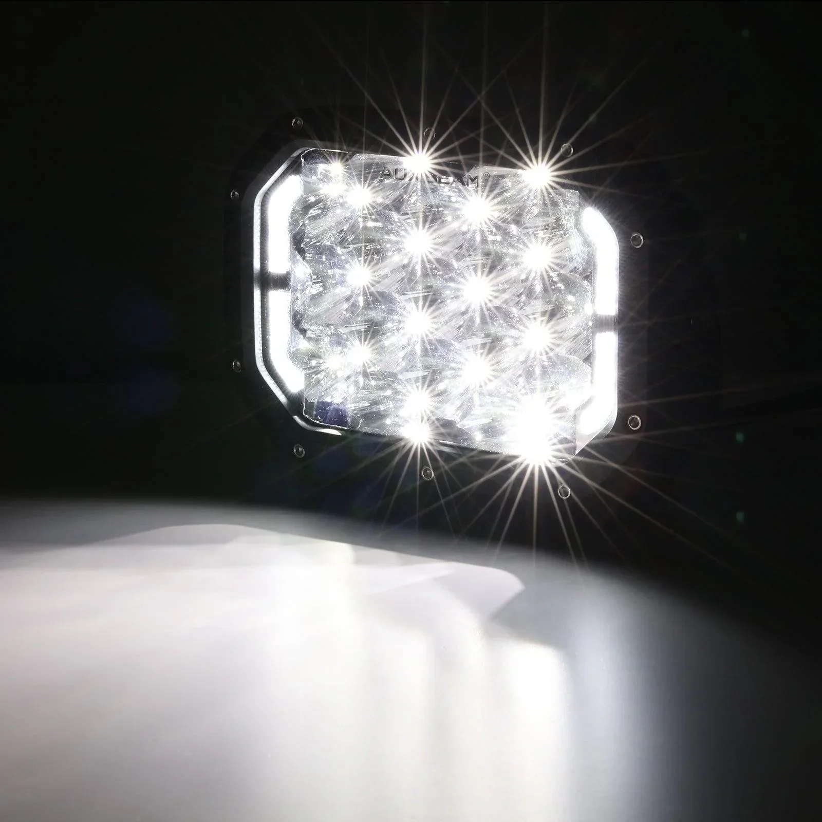 7x5 Inch Rectangle LED Pods White Spot Driving Lights with DRL FOR ATV UTV SIDE BY SIDE 4X4 - Image 9