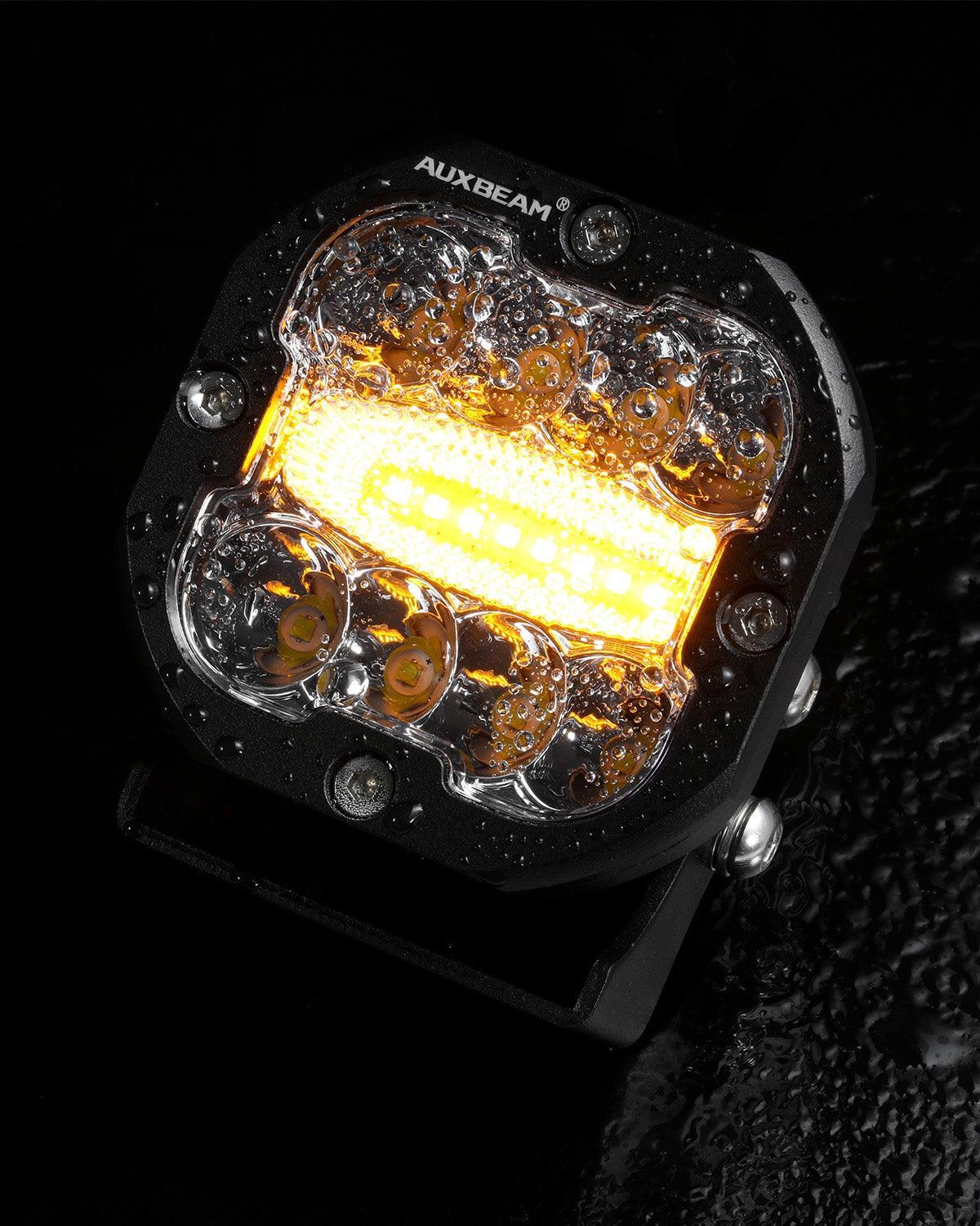XP-ULTRA Series 3 INCH 96W 9600LM LED PODS 6 MODES WHITE AMBER FLASHING LED DRIVING LIGHTS - Image 2