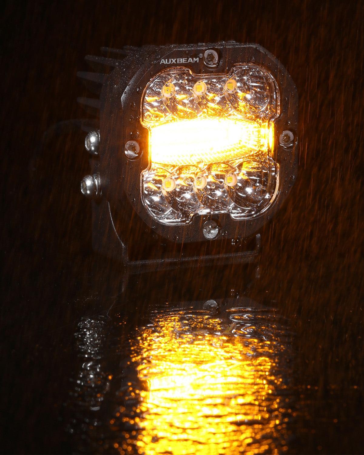 XP-ULTRA Series 3 INCH 96W 9600LM LED PODS 6 MODES WHITE AMBER FLASHING LED DRIVING LIGHTS - Image 6